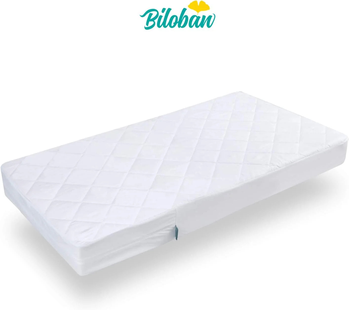 Waterproof Zippered Polyester Mattress Encasement, Crib Bed
