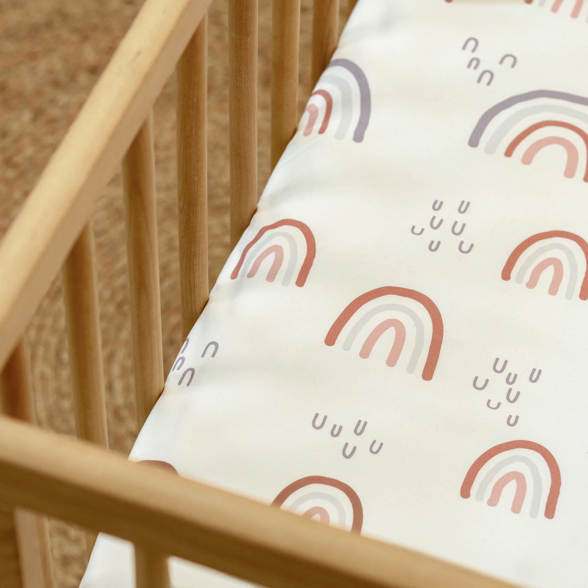 2-Pack Ultra Soft Fitted Microfiber Crib Sheets for Newborn Baby Boys Girls 28" X 52", Rainbows