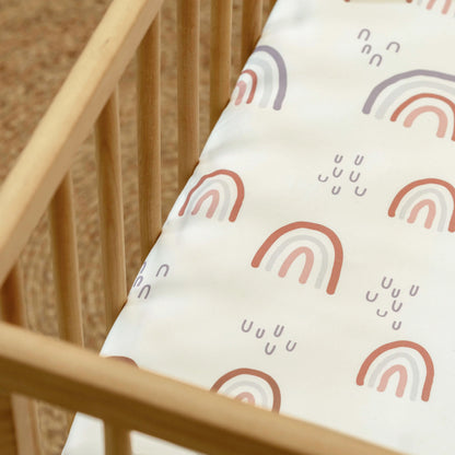 2-Pack Ultra Soft Fitted Microfiber Crib Sheets for Newborn Baby Boys Girls 28" X 52", Rainbows